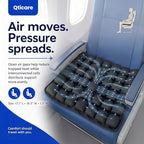 Airplane Seat Cushion, Inflatable Travel Cushion for Long Flights, Portable Travel Seat Cushion with Built-in Press Pump
