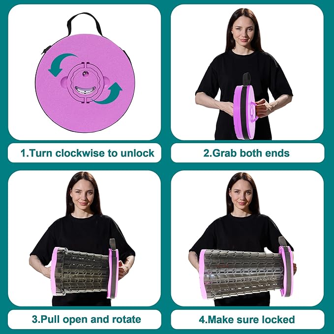 ALEVMOOM Upgraded Portable Collapsible Stool with Cushion,Telescoping Folding Stool for Adults,Yet More Sturdy Camping Stool with Load Capacity 1000lbs,for Outdoor Garden Hiking BBQ