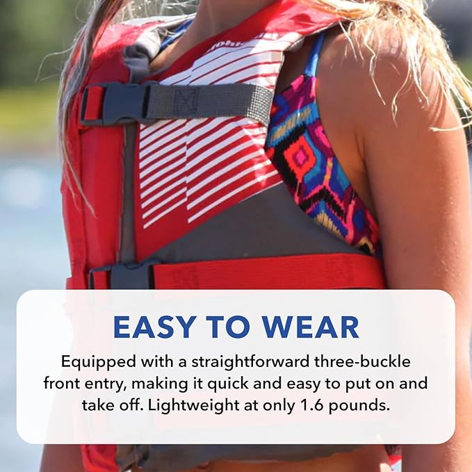 Stohlquist FIT Oversized Adult Life Jacket, US Coast Guard Approved Type III Life Vest, PFD for Men and Women, Easily Adjustable, Lightweight and High Buoyancy - Plus Size (48-60" Chest)