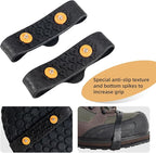 Ice Snow Grips for Boots Shoes, Anti-Slip Rubber Traction Cleats for Walking on Snow and Ice, Easy to use for Hiking, Walking, Climbing, Jogging(S/M/L Size)