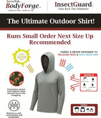 Permethrin Insect Repellent Mens Athletic Hoodies Long Sleeve Fishing Shirts SPF 50+ UV Sun Shirt Protection Rash Guard