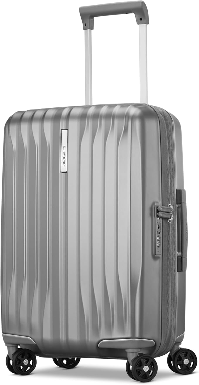 Samsonite UpLIFT Carry-On Hardside Luggage with Spinner Wheels - Airline-Approved, TSA Lock, Adjustable Handle System - Polycarbonate Hard Suitcase for Ultra Lightweight Travel - Silver Shimmy