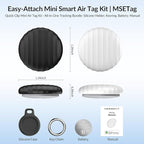Air Tracker Tag - 2 Pack [Apple MFi Certified] Bluetooth Trackers Works with Apple Find My (iOS Only) - IP67 Waterproof Item Finders | Track Keys, Wallet, Luggage, Backpack & Pets