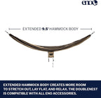 ENO DoubleNest Hammock - Lightweight, Portable, 1 to 2 Person Hammock - for Camping, Hiking, Backpacking, Travel, a Festival, or The Beach - Chocolate/Latte