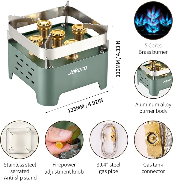 Camping Stove Portable Propane Camping Stove Small Outdoor Stove, 30,000 BTU Camp Stove,Windproof Single Butane Stove, with Carrying Case & ignitor,for Camping, Backpacking, Emergency