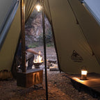 OneTigris Rock Fortress Hot Tent with Stove Jack, 4 Season, 4-6 Person Tipi for Camping, Backpacking, Hunting, Fishing - Waterproof, Wind-Proof