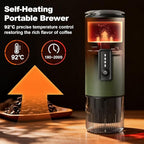 Portable Espresso Maker, 3 in 1 Coffee Maker Set with Carrying Bag and Coffee Stand, Coffee Machine Works with Ground Coffee & Capsule Pod, Self-Heating Brewer with USB-C for Travel, Hiking, Office