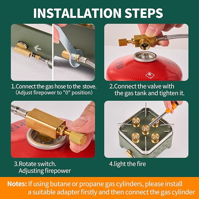 Camping Stove Portable Propane Camping Stove Small Outdoor Stove, 30,000 BTU Camp Stove,Windproof Single Butane Stove, with Carrying Case & ignitor,for Camping, Backpacking, Emergency
