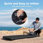 ATEPA ThermAir Pro Backpacking Sleeping Pad, 6.6 R-Value Insulated Ultralight Inflatable Sleeping Pad Folding Camping Pad with 7 Layers & Storage Bag for Camping Backpacking, Wide Long Size (78"x27")