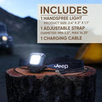 Energizer Jeep Multi-Purpose Hands-Free Rechargeable LED Light, 450 Lumens, Trail-Ready Clip-on Light, Headlamp, and Magnetic All in One
