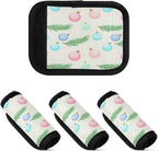 Christmas Ornaments 2 Pack Neoprene Suitcase Wraps, Luggage Handle Wraps with ID Tag, Non-Slip Suitcase Handle Covers for Travel, Bag Strap Pad
