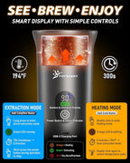 Portable Coffee Maker for Travel,Self-Heating Espresso Machine with USB-C,LED Display,20 Bar,Compatible with Coffee Grounds&Capsules (Ns&DG)–Portable Espresso Maker for Car,RV,Camping,Office