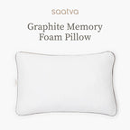 Saatva Graphite Memory Foam Pillow - Cooling Comfort & Contouring Support Ideal for Side Sleepers - Removable & Machine-Washable Cotton Knit Cover - King (34"x16") 1 Pack