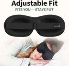 Nidra Contoured Sleep Mask for Side Sleepers – Zero Pressure Fit, Light Blocking Eye Shade for Sleeping & Travel – Blue, Standard Size