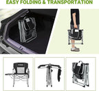 FUNDANGO Camping Director Chair for Adults, Foldable Portable Chair Outdoor Folding for Outside, Backyard, Patio, Lawn, Garden