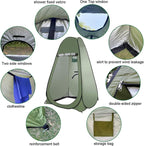 Pop Up Tent Upgrade Privacy Camping Shower Tent Portable Outdoor Sun Shelter for Outdoor Bathing Toilet Camping Biking Hiking Beach with 5.3 Gallon Shower Bag