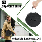 Upgraded Foldable Stool Thickened, Portable Collapsible Stool Retractable Stool for Fishing, Hiking Tours, BBQ, Parties, Outdoor Activities