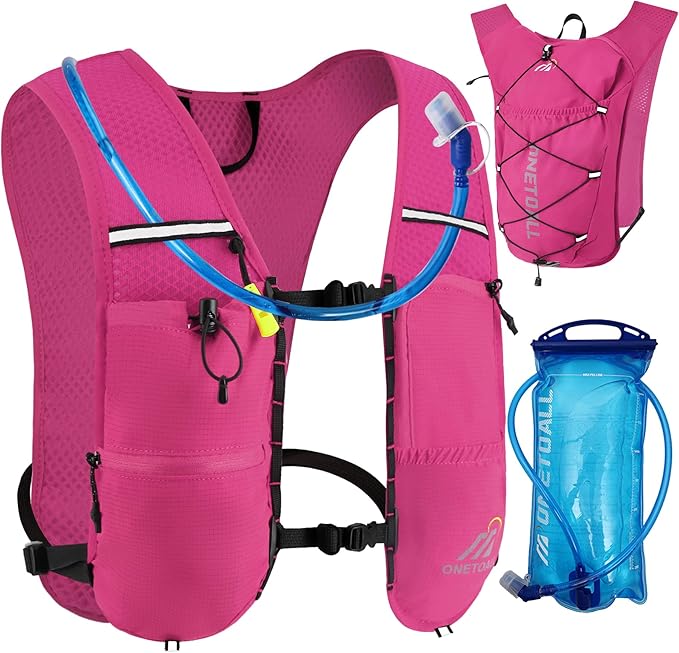 Running Vest for Women & Men, Lightweight 150g Hydration Backpack, 6L Pack for Trail Running, Marathon, Hiking, Cycling, Jogging, Adjustable Fit
