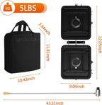 2 Burner Propane Camping Stove with Grill and Carrying Bag, Portable Folding Camp Stove with 17,000 BTU Adjustable Burners for Backpacking, Picnics, Outdoor Cooking