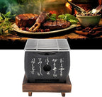 Hapivida Portable BBQ Grill, Stylish Multi-Functional Fast Heating Mini Grill with Even Heat Distribution, 16.5x14.5cm, Compact Outdoor Cooking Stove for Family Gatherings and Outdoor Adventures