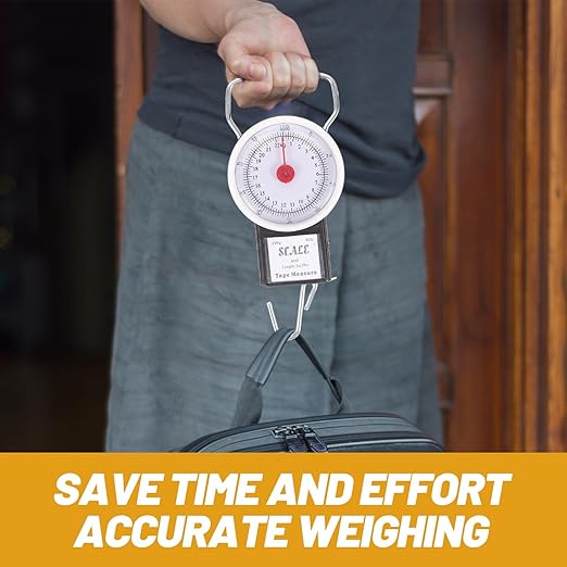 Portable Hanging Luggage Scale with Hook LCD Screen Travel Weight Scale for Suitcase and Fish Hook 22 Kilogram Capacity for Travel and Shipping