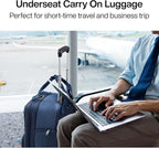 Hanke Softside Underseat Carry On Luggage with Wheels,Travel Luggage Rolling Bag Small Suitcase，Blue, Underseater 16-Inch