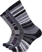 EnerWear 4 Pack Women's Merino Wool Outdoor Hiking Trail Crew Sock