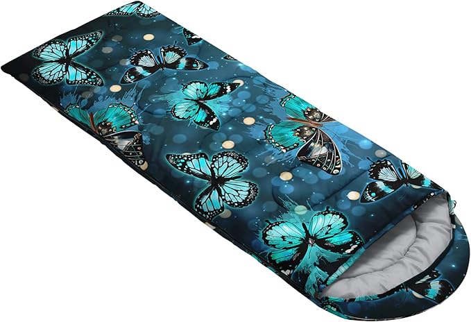 QOOMO Animals Camping Sleeping Bags,3 Season Warm & Cool Weather,Lightweight,Waterproof Sleeping Bags for Adults & Kids,Traveling,and Outdoors,Camping Gear Equipment