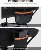 NOVSIGHT Camping Chair - High Back Lightweight Portable Camp Chairs with Headrest Breathable Backrest, Outdoor Folding Camping Chairs for Adults