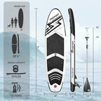 FBSPORT 11' Premium Stand Up Paddle Board, Yoga Board with Durable SUP Accessories & Carry Bag | Wide Stance, Surf Control, Non-Slip Deck, Leash, Paddle and Pump for Youth & Adult