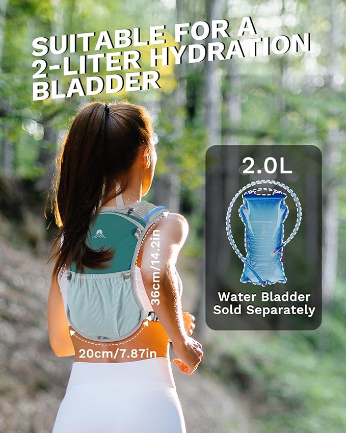 Running Vest for Women and Men, Hydration Running Backpack, Runners Vest, Hydration Vest for Walking, Marathon, Hiking