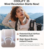 TORRAS COOLiFY 2S Neck Fan, 3 Model, 3-28H Extended Battery Life, Neck Fans that Blow Cold Air, Neck Air Conditioner, Cooling Neck Fan for Work, Hiking, Travel. Gift for Women, Mom, Apricot
