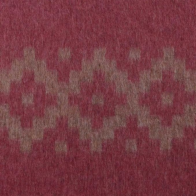 Thick Alpaca Wool Blanket Heavyweight Camping Outdoors Indoors Soft Peru Twin Size Ethnic Design (Soft Wine - Brown Design, Twin Size)