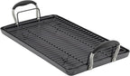 Anolon Advanced Home Hard Anodized Nonstick Double Burner Griddle, 10 Inch x 18 Inch, Onyx