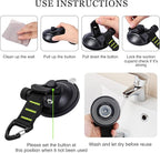 CONBOLA Suction Cups Hooks Heavy Duty Outdoor Car Camping Essentials 4 Pieces Upgraded Tie Down Suction Cup,Camper Accessories Strong Power for RV Boat Window Glass Camping Trap.(4 pcs,Green)