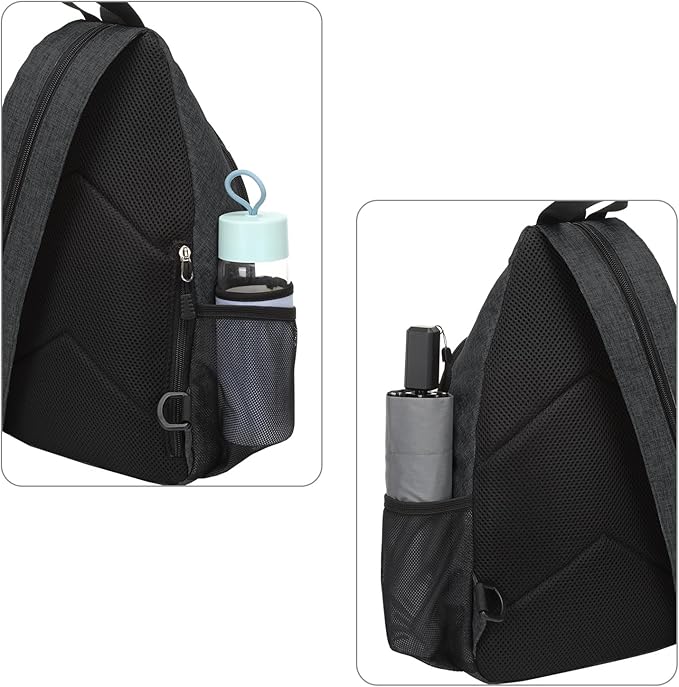 MOSISO Sling Backpack Travel Hiking Daypack, Crossbody Convertible Sling Bag with Front Pocket One Shoulder Chest Bag