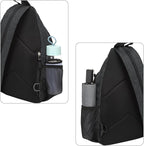 MOSISO Sling Backpack Travel Hiking Daypack, Crossbody Convertible Sling Bag with Front Pocket One Shoulder Chest Bag