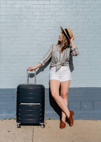 Samsonite Freeform 24-Inch Medium Luggage with Dual 360° Spinner Wheels - Checked Suitcase - TSA Lock, Airline-Approved - Lightweight Durable Polypropylene Expandable Hardshell - Navy