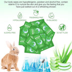 Treela 300 Pcs Bulk Deodorant Large Body Wipes Individually Wrapped Wet Wipes Travel Size for Adults Shower for Homeless Supplies Hygiene Personal Cleansing for Hiking Gym(7.09" X 9.84",Green)