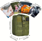 Tactical Emergency First Aid Kit: MOLLE Admin Pouch IFAK - Wound Dressing Blood Control EMT Survival Trauma Kit 6" Bandage- Camp Travel Car Medic Kit