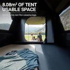 EVER ADVANCED Blackout 6 Person Camping Tent, Instant Cabin Tent for Family with Vestibule and Large Mesh Windows, 60s Easy Setup, Double Layer, Water-Resistant