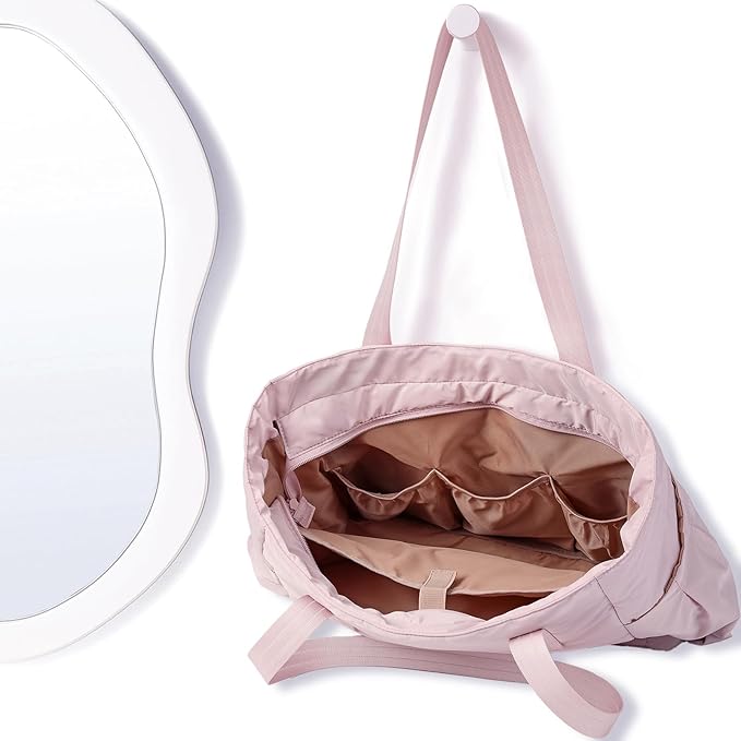 NISHEL Travel Puffy Tote Bag For Women, Ultra-Lightweight Large Tote Purse For Office Day And a Short Weekend Getaway