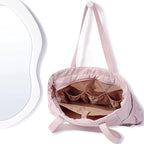 NISHEL Travel Puffy Tote Bag For Women, Ultra-Lightweight Large Tote Purse For Office Day And a Short Weekend Getaway