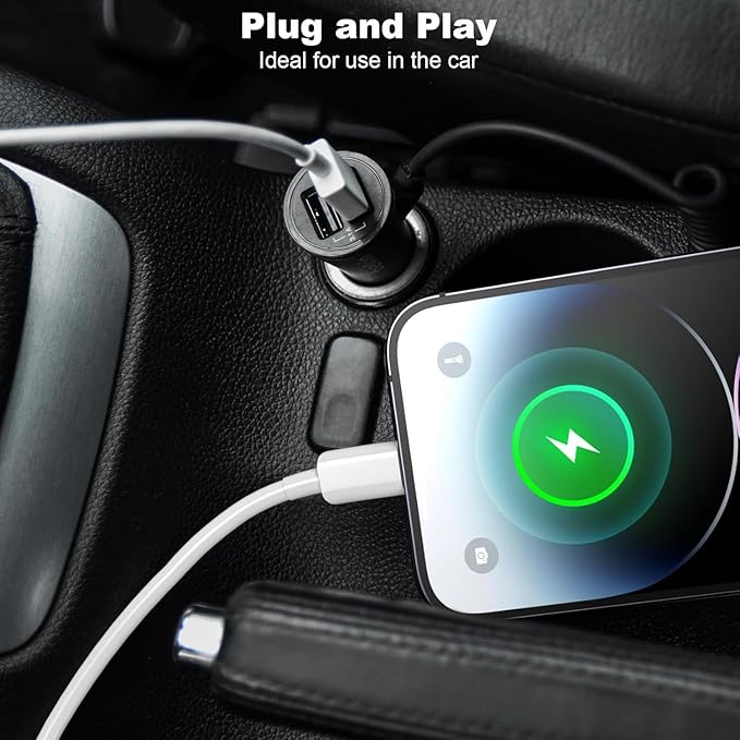 Car Carplay Cable for iPhone 17 16 15 Charger Cord,3/3/6/6FT USB A to USB C Cable for iPhone 17 Pro Max/16 Pro/15 Plus Charger,USB C Car Charger for Apple 17 Air/16 Pro Max/16e/15-Black