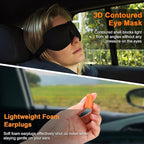 Travel Pillow - Hooded Neck Pillow Airplane Memory Foam Filling for Plane, Office, Cars Sleeping, Road Trip, Long Flights, Airplane Travel Essentials, Includes Eye Mask & Earplugs (Pink)