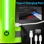 LED Reflective Vest Safety Gear, Light Up Vest for Night Walking Cycling, High Visibility Running Vest with Reflective Strips