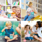 12oz Soup Thermo for Hot Food Kids Insulated Food Jar Wide Mouth Lunch Container Leak Proof Stainless Steel Vacuum Bento Box for School Office Travel Outdoors Green-Mermaid