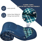 KingCamp Sleeping Bag for Adults, Cold Weather & Warm XL Big and Tall Flannel Sleeping Bags with Compression Sack Portable Waterproof Essentials Gear Accessories for Outdoor Camping