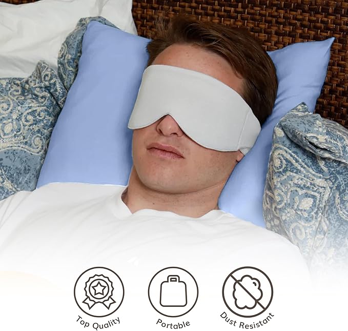 Happyluxe Odyssey Travel Pillow for Long Flights - Soft, Small, Alternative to Down and Memory Foam. 17 x 13in - Made in The USA, Serenity Blue Airplane Pillow for Adults Sleeping, Camping or Nap