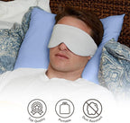 Happyluxe Odyssey Travel Pillow for Long Flights - Soft, Small, Alternative to Down and Memory Foam. 17 x 13in - Made in The USA, Serenity Blue Airplane Pillow for Adults Sleeping, Camping or Nap